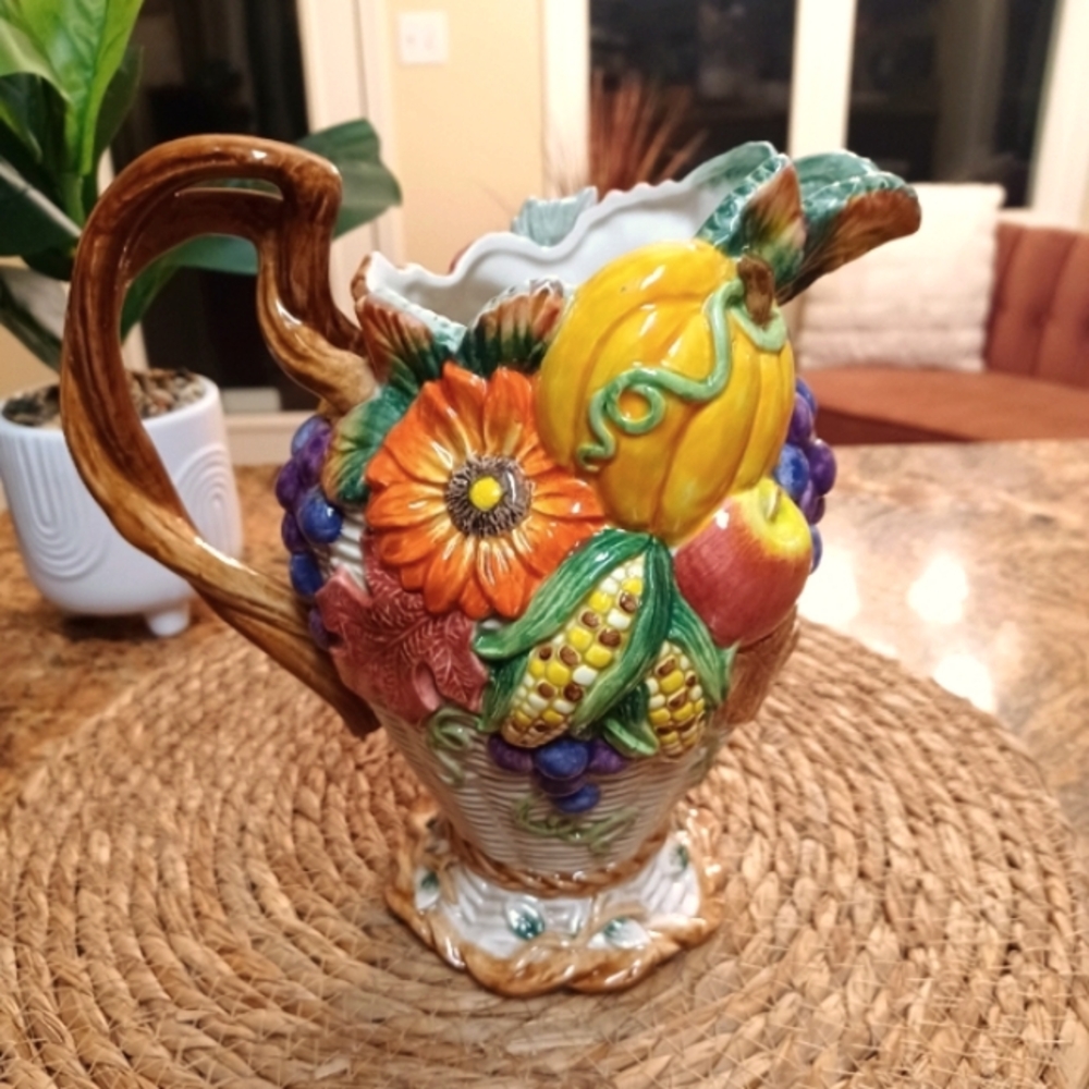Fitz and Floyd Autumn Bounty 48oz Pitcher